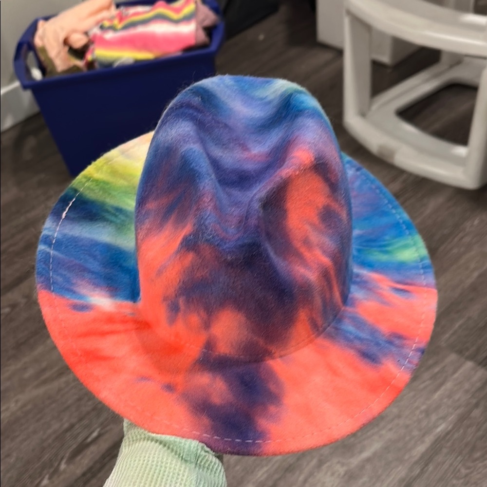 Colorful Tie-Dye Hat, Vintage, festival, rave, concert